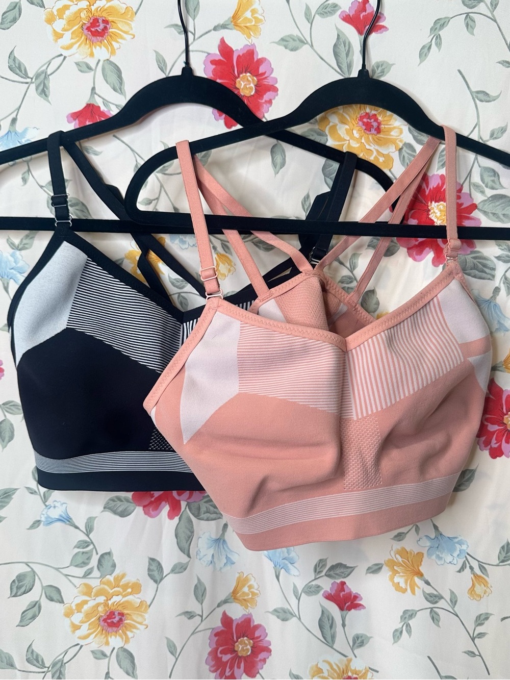 NIKE | Indy Flyknit Training Sports Bra | (Set of 2) Pink & Black | Size XL
